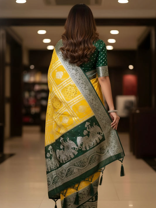 Sunshine Yellow Festive Saree