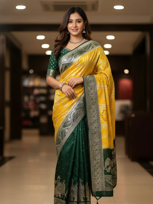 Sunshine Yellow Festive Saree