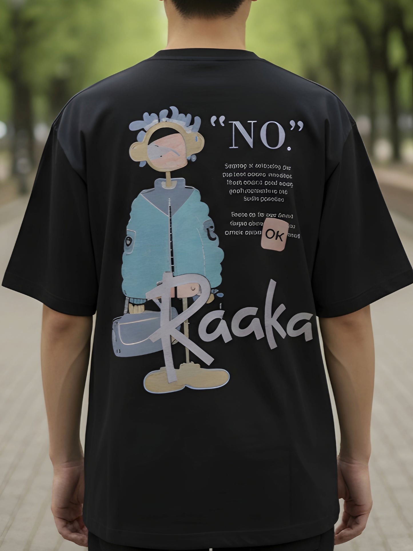 Kaaka Character Graphic T-Shirt Black - Retro Cartoon Print Tee